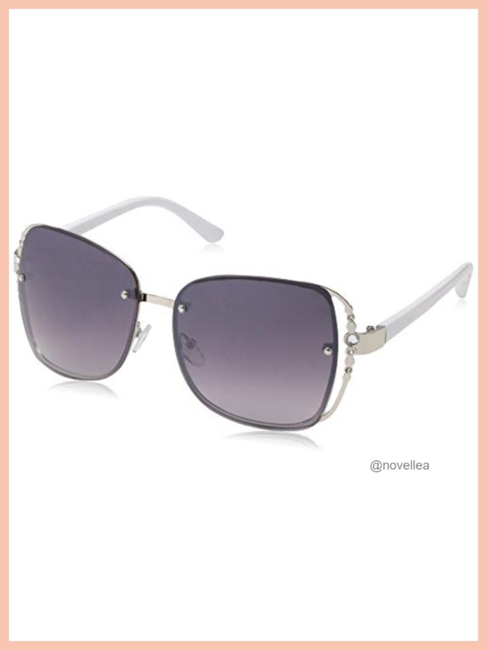 Women's Metal Frame Rhinestone Sunglasses UV Protection